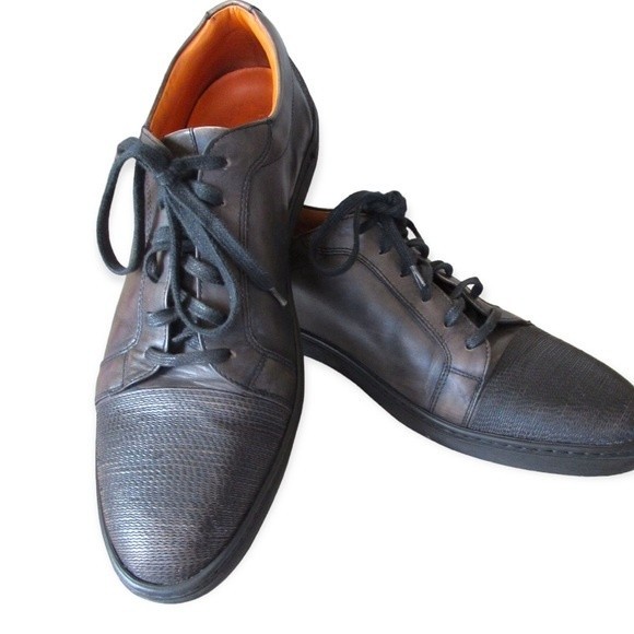 Nettleton Seville Black Leather Casual Shoes Sneakers - Picture 1 of 5